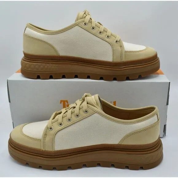 Timberland Womens Size 9.5 Ray City EK  Natural Canvas Platform Oxford Shoes