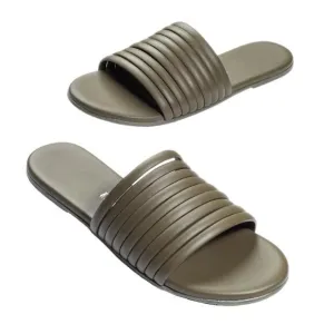 TKEES Caro Slide Sandals in Olive Size 9 NEW