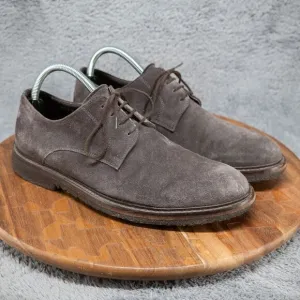 To Boot New York Adam Derrick Men's Derby Shoes Grey Charcoal Suede Size 8