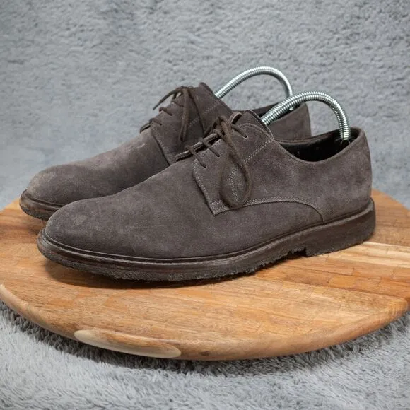 To Boot New York Adam Derrick Men's Derby Shoes Grey Charcoal Suede Size 8