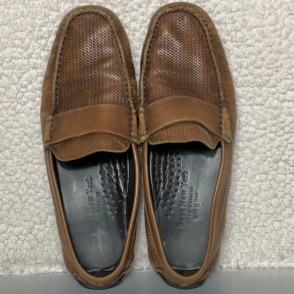 To Boot NY Men's Magnus Brown Burnished Driving Casual Slip On Shoes  SZ US 8.5