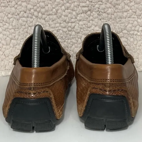 To Boot NY Men's Magnus Brown Burnished Driving Casual Slip On Shoes  SZ US 8.5