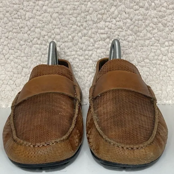 To Boot NY Men's Magnus Brown Burnished Driving Casual Slip On Shoes  SZ US 8.5