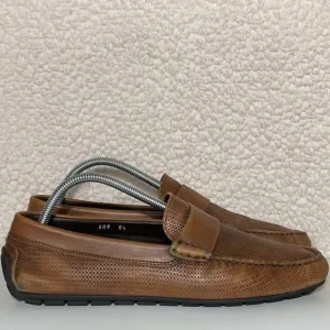 To Boot NY Men's Magnus Brown Burnished Driving Casual Slip On Shoes  SZ US 8.5