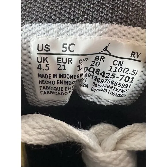 Toddler Nike Air Jordan 1 Mid Yellow Ochre/Black Sneakers Sz 5C Athletic