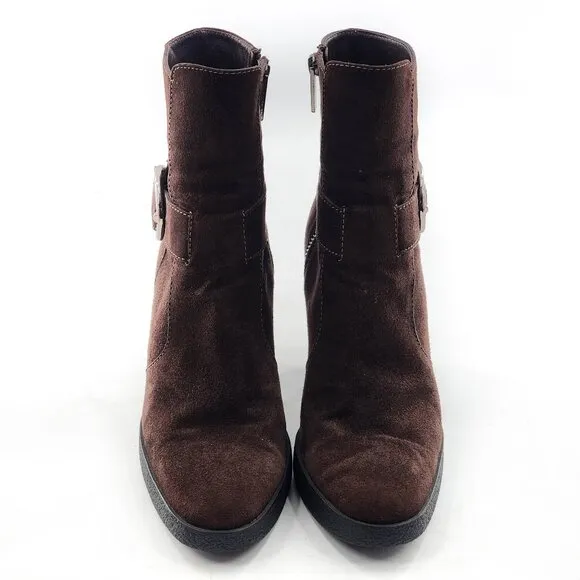 TOD'S Brown Suede Ankle Booties
