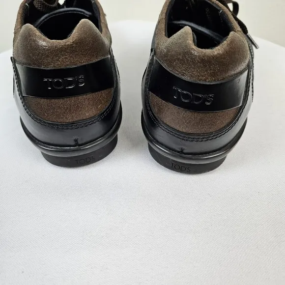 TOD'S Driving Shoes Men's 8.5 US Lace Up Sneakers Multicolor Suede Made In Italy