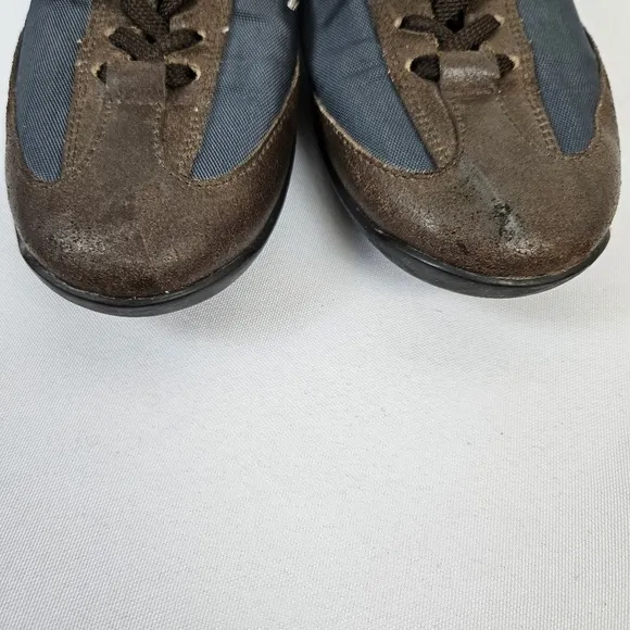 TOD'S Driving Shoes Men's 8.5 US Lace Up Sneakers Multicolor Suede Made In Italy