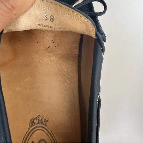 Tods Gommino Driving loafer shoes in blue leather