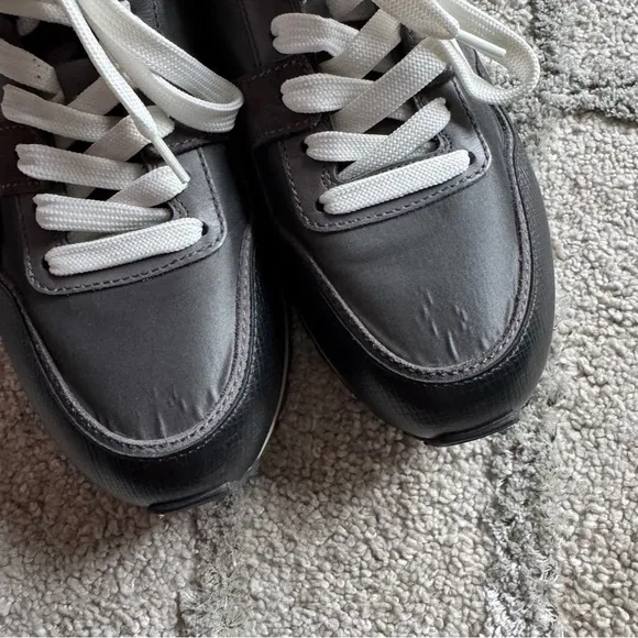 Tod’s sneakers Trainer shoes Leather suede Lace Up Black gray 7