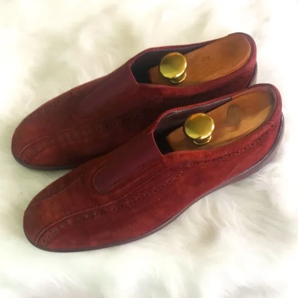 Tods Suede Burgundy Shoes Sz 11