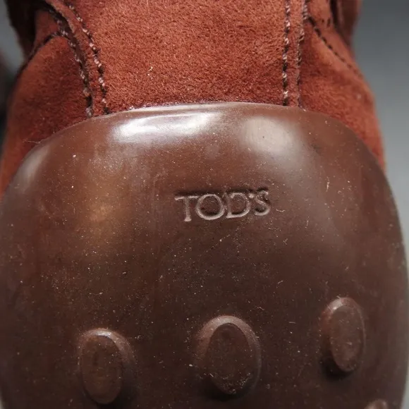 Tods Suede Burgundy Shoes Sz 11