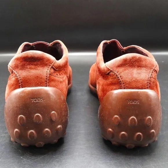 Tods Suede Burgundy Shoes Sz 11