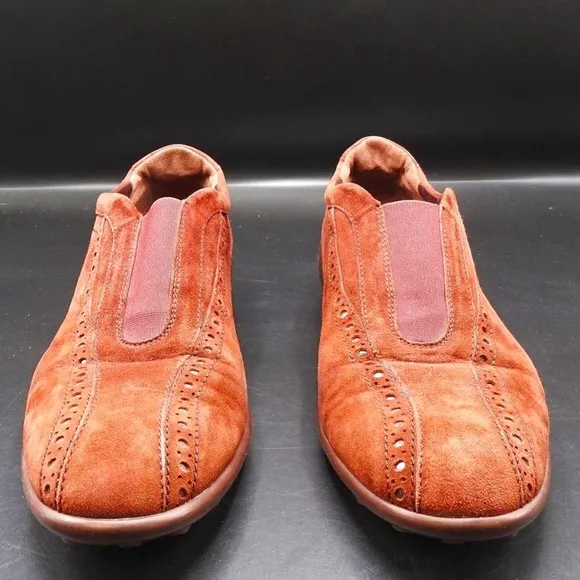 Tods Suede Burgundy Shoes Sz 11