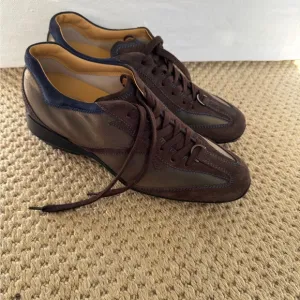 Tod's Womens Dark Brown Suede Leather Lace Up Sneakers Shoes Size 7. New no box
