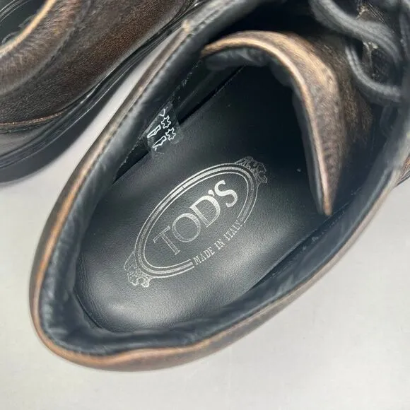 Tod's Men's Size 7 Brown Leather Sneakers