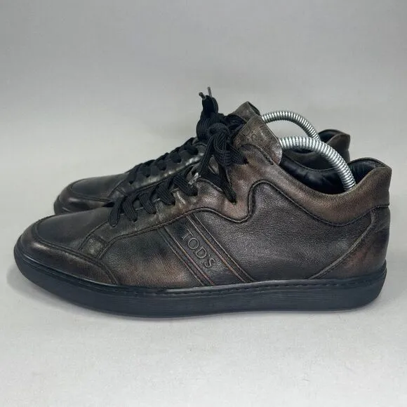 Tod's Men's Size 7 Brown Leather Sneakers