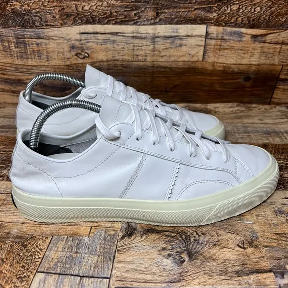 Tom Ford Cambridge Sneakers Men’s 10.5 EU 44 White Lace Leather Shoes Italy