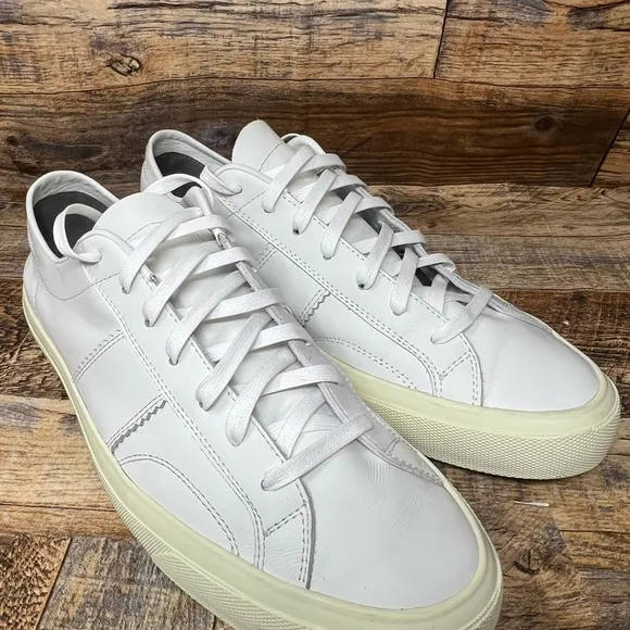 Tom Ford Cambridge Sneakers Men’s 10.5 EU 44 White Lace Leather Shoes Italy