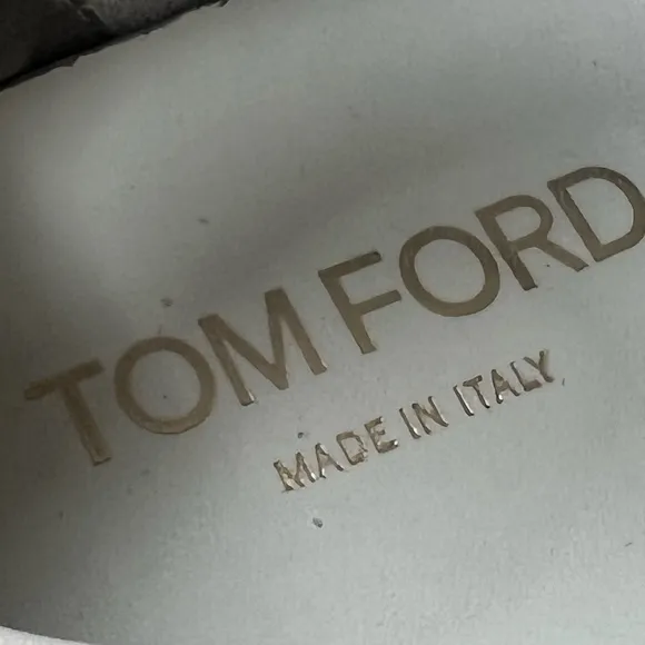 Tom Ford Cambridge Sneakers Men’s 10.5 EU 44 White Lace Leather Shoes Italy