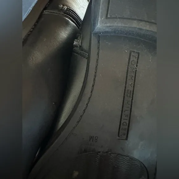 Tommy Hilfiger Black IDREENA Shoes Tall Shaft Boots Zipper