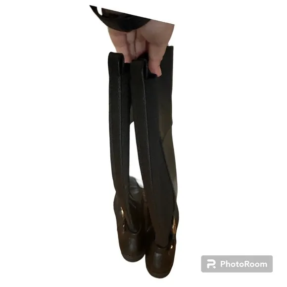 Tommy Hilfiger Black IDREENA Shoes Tall Shaft Boots Zipper
