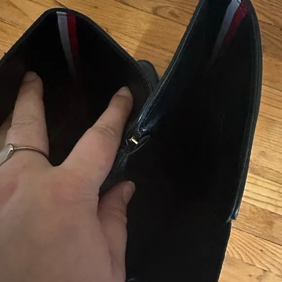 Tommy Hilfiger Black IDREENA Shoes Tall Shaft Boots Zipper