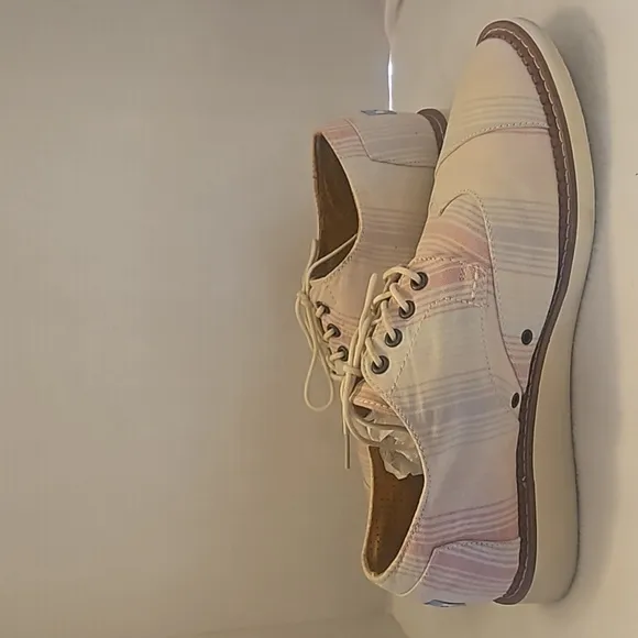 Toms | Men's Cream Stripes Broque Oxford Shoes Sz. 11 M