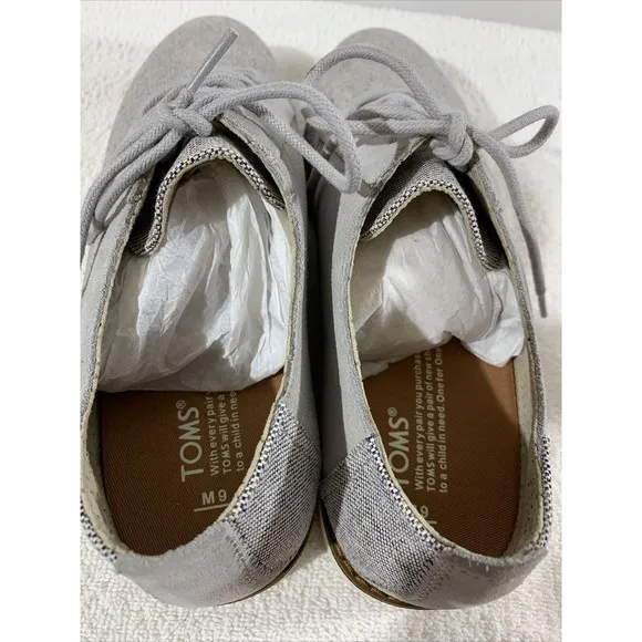Toms Preston Twill And Suede Gray Mens 9