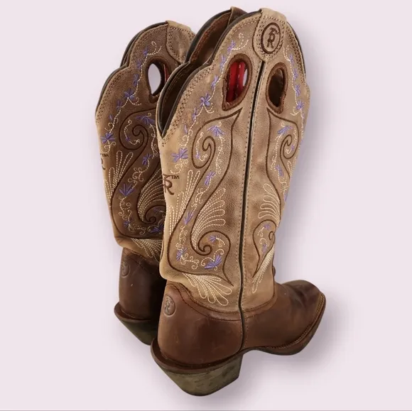 TONY LAMA W's Asena Buckaroo Embroidered Western Boots #RR2016L Women's 7.5