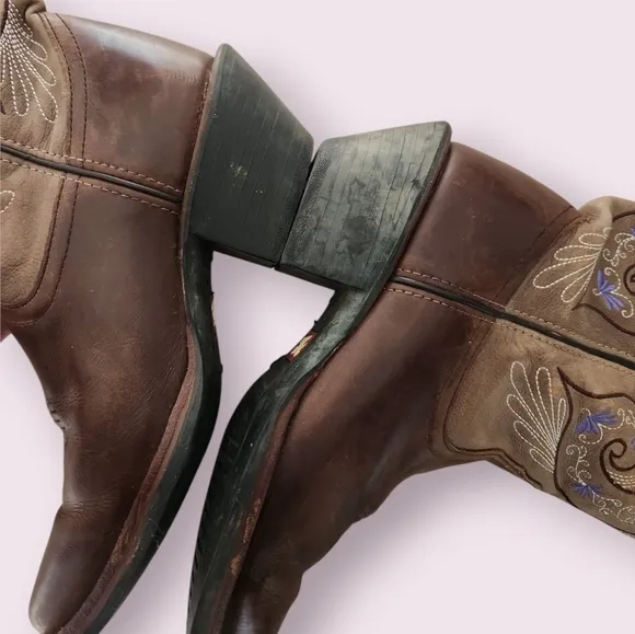 TONY LAMA W's Asena Buckaroo Embroidered Western Boots #RR2016L Women's 7.5