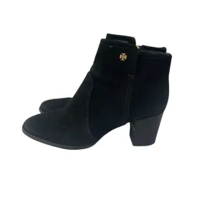 Tory Burch Black SABE Suede Ankle Boots Size 9