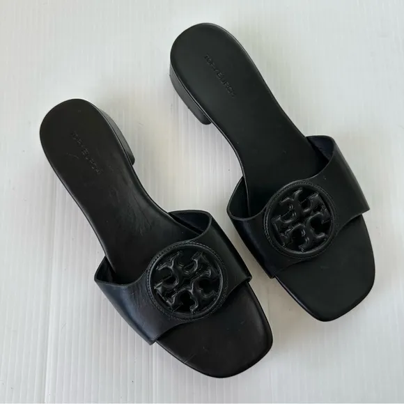 Tory Burch Bombe Miller Slide Sandals Black, 8