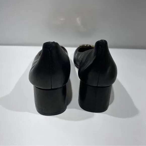 Tory Burch Caterina Pump Black Leather Size 9 M