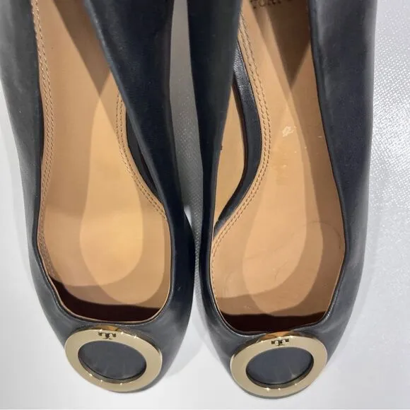 Tory Burch Caterina Pump Black Leather Size 9 M