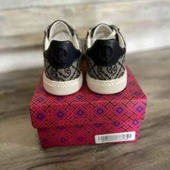 Tory Burch Designer Monogram Casual Style Logo Sneakers Tennis Shoes Size 9