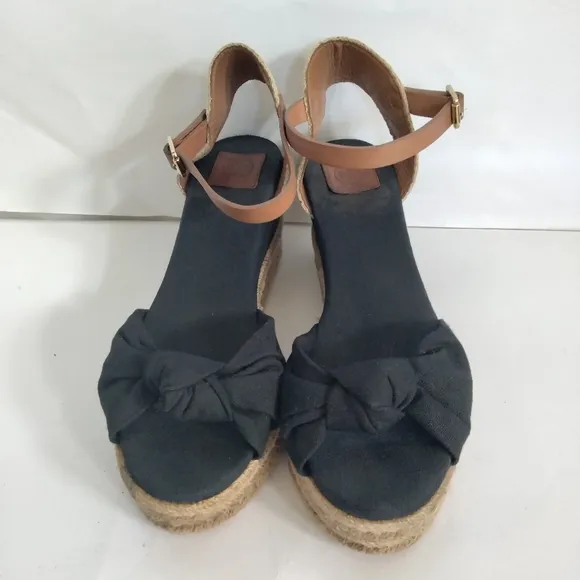 Tory Burch  Espadrille canvas wedge size 6.5