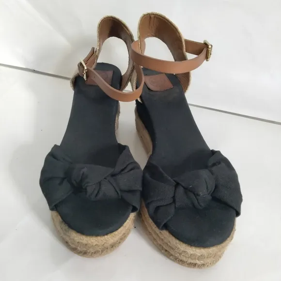 Tory Burch  Espadrille canvas wedge size 6.5