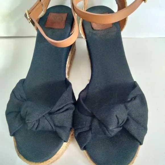 Tory Burch  Espadrille canvas wedge size 6.5
