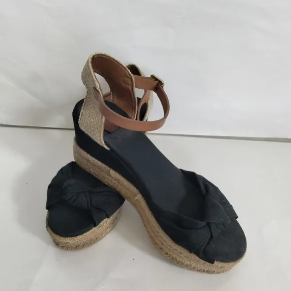 Tory Burch  Espadrille canvas wedge size 6.5