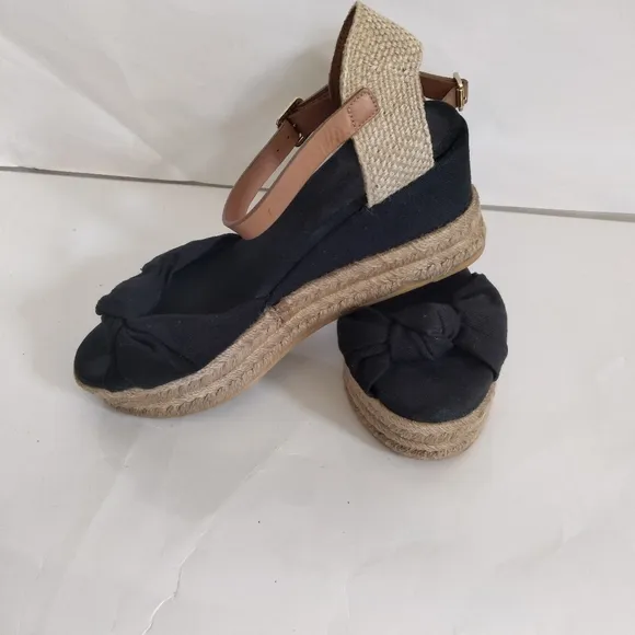 Tory Burch  Espadrille canvas wedge size 6.5