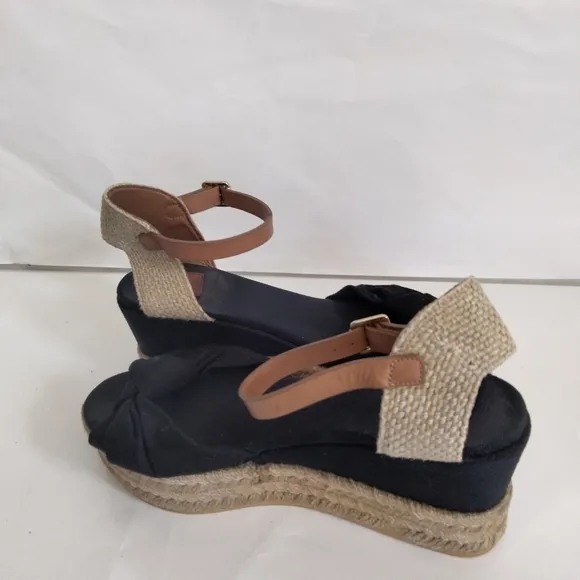 Tory Burch  Espadrille canvas wedge size 6.5