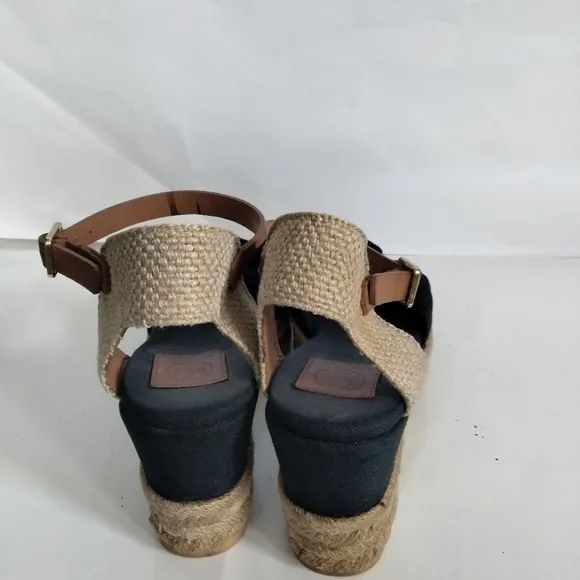 Tory Burch  Espadrille canvas wedge size 6.5