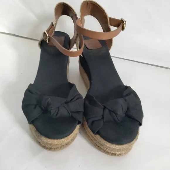 Tory Burch  Espadrille canvas wedge size 6.5
