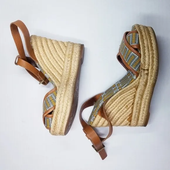 Tory Burch | Florian Wedge Platform Sandals size 7