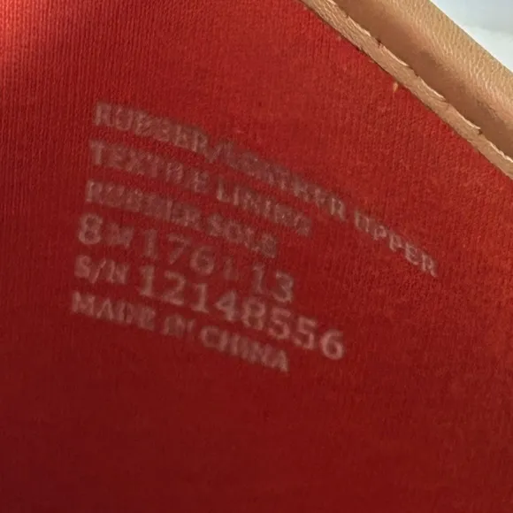 Tory Burch Maureen Logo Orange  Rubber Rain Boots with Logo size 8