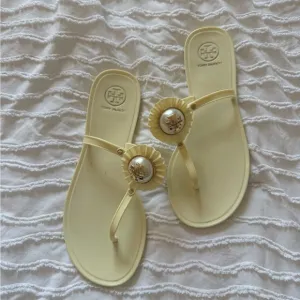 Tory Burch Melody Thong Miller rubber Cream Sandals