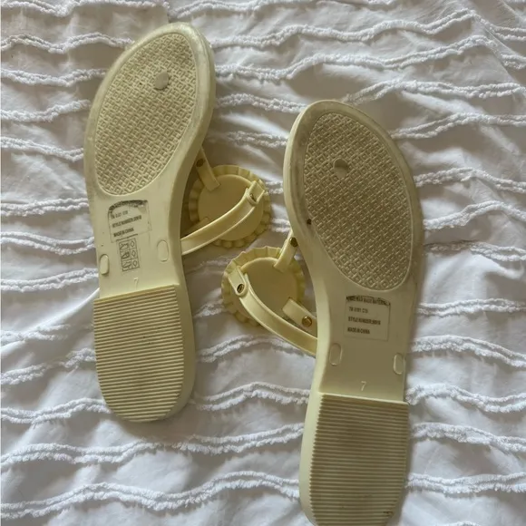 Tory Burch Melody Thong Miller rubber Cream Sandals