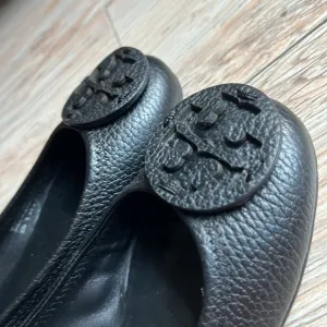Tory Burch Minnie Travel Leather Ballet Flat Shoes Sz 6 M Classic Chic Comfort