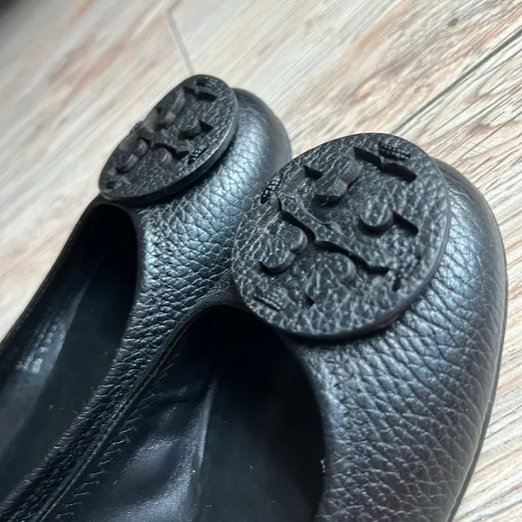 Tory Burch Minnie Travel Leather Ballet Flat Shoes Sz 6 M Classic Chic Comfort